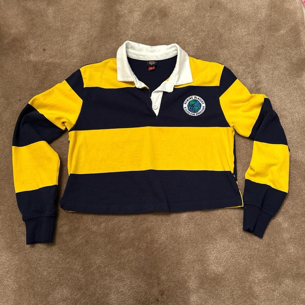 Rowing Blazers Yellow and Navy Crop Top